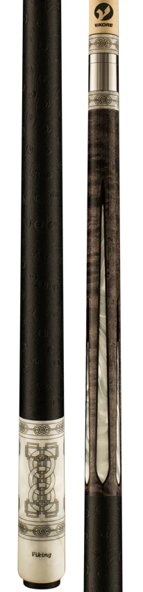 Viking  Defender Series Premium Smoke Stained Birdseye Maple with White Pearl and Black Inlays Play Cue - DF0911 - Image 4